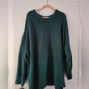 Plus Size Old Navy Green Knitted Sweater (Oversized)